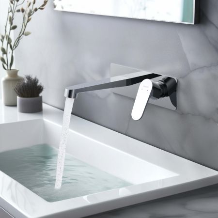 Смеситель для раковины настенный (внешняя и скрытая часть) AQUATEK AQ1213CR ОБЕРОН, артикул AQ1213CR