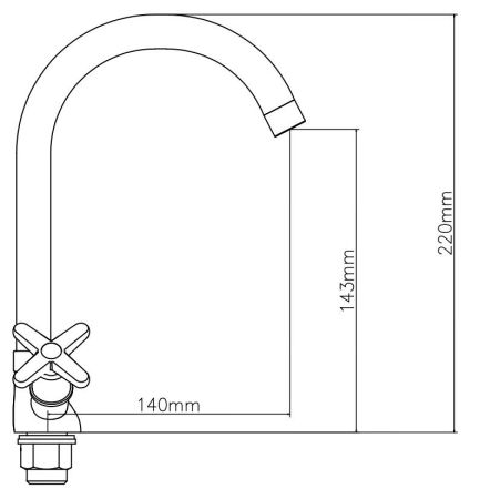 Смеситель Star для раковины, без донного клапана, артикул: STR26L