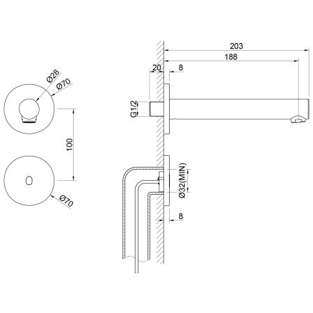 Смеситель для раковины встроенный, сенсорный Timo Saona 2373/00SM хром, артикул 2373/00SM