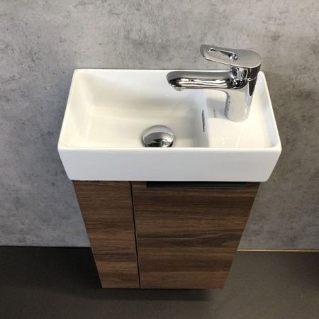 Тумба с раковиной Comforty Матэ 40 00-00000832 подвесная Дуб темно-коричневый