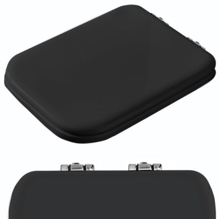 Kerasan Waldorf Сиденье для унитаза, цвет черный/хром, микролифт