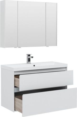 Мебель для ванной Aquanet Гласс 100 белый, артикул 00240468