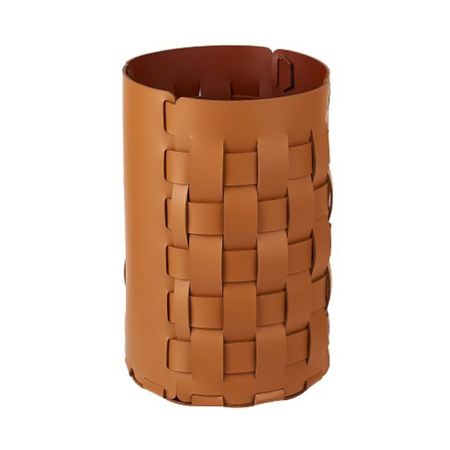 ADJ Корзина для мусора Bottega, D22xH35 см., цвет: коньяк/бордо, артикул 2035.09/30