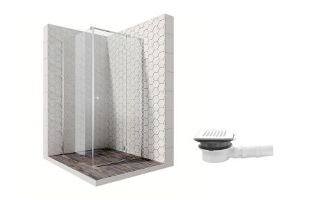 Душевой уголок Ambassador Diamond 12011103R-MA1, квадратный, точечный трап, 100х100