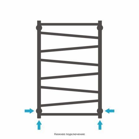 Полотенцесушитель водяной Сирокко 800х500 (МУАР Темный Титан), артикул 15-0253-8050