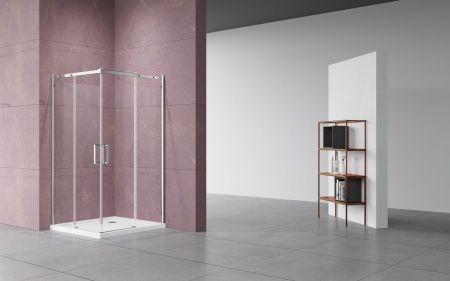 Душевые уголки Vincea Душевой уголок Dice VSS-4D900CL, 900*900, хром, стекло прозрачное,, артикул VSS-4D900CL