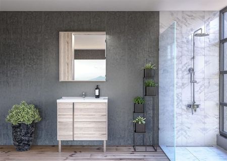 Тумба под раковину Акватон Стоун 80 подвесная 1A228201SXC80 Грецкий орех, артикул 1A228201SXC80