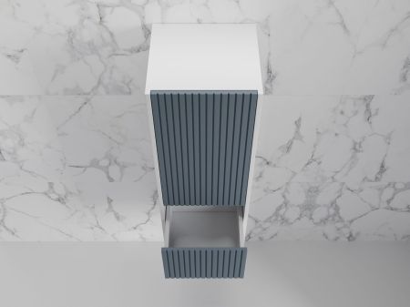 Пенал «Стокгольм» 360 см подвесной 2 ящика графит софт, артикул ЛС-00002317