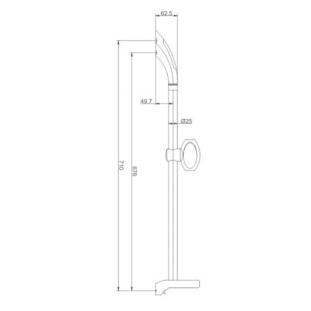 Душевая штанга Haiba HB8006, хром