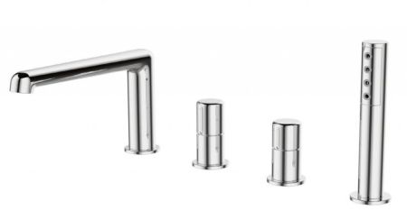 Смеситель на борт ванны BELBAGNO UNO-BVD4, артикул UNO-BVD4-NERO