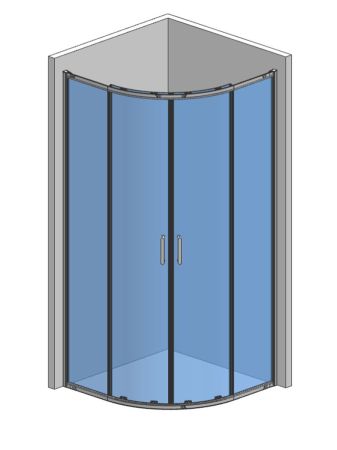 Душевой уголок 800*800*1950мм., стекло 6мм, цвет профиля хром.