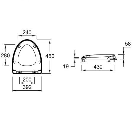 Сиденье для унитаза JACOB DELAFON NOUVELLE VAGUE E20068-00 (микролифт, быстросъемное, дюропласт, бел, шт, артикул E20068-00