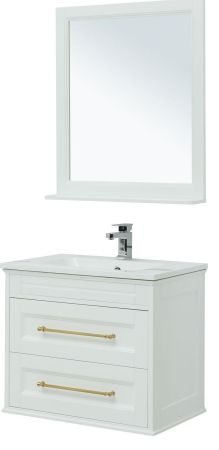 Мебель для ванной Aquanet Бостон М 80 белый (ручки золото, раковина Бостон), артикул 00281193