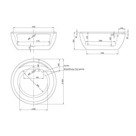 Knief Club Ванна отдельностоящая 160xh62см, без слива-перелива, цвет белый, артикул 0100-075-07