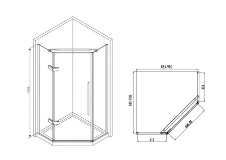 Душевой уголок ABBER Ewiges Wasser AG05090B