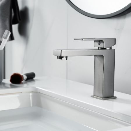 Смеситель для раковины Raffine F0196T, оружейная сталь, артикул F0196T