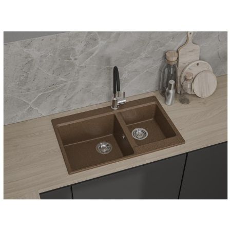 Кухонная мойка GranFest LEVEL 780K, терракот, артикул LV-780K терракот