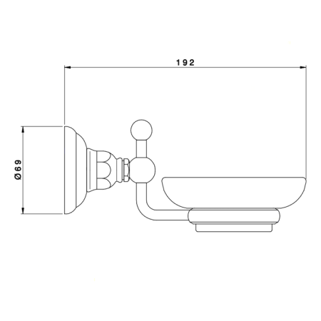 Nicolazzi Accessori Мыльница подвесная, цвет: тёмная бронза/белый, артикул 1487DB