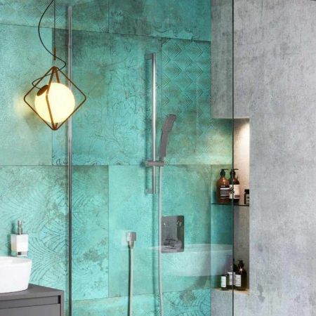 Душевой гарнитур на штанге EXCELLENT Square 2.0 ARAC.SY.308 (хром), артикул ARAC.SY.308