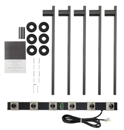 Полотенцесушитель электрический встраиваемый WONZON & WOGHAND DORTMUND, Темный графит (WW-A365-GM)