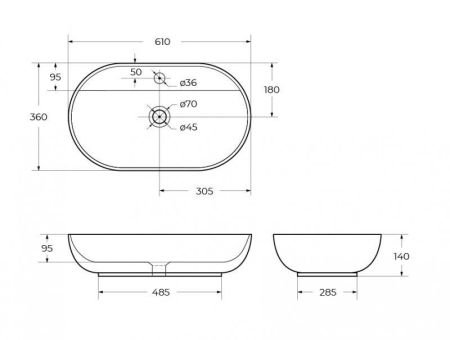 Раковина накладная BELBAGNO BB1346