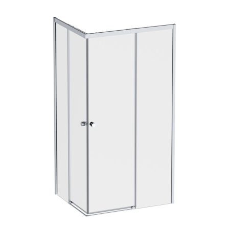 W94G-403-10080-MТ Душевое ограждение X-Joy Square Slide 100х80, мат хром, прозрачное, артикул W94G-403-10080-MТ