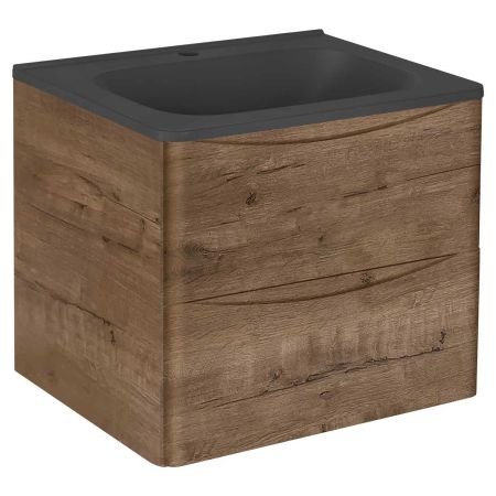 База под раковину Paola 600 подвесная, 2 выкатных ящика soft close, V.Oak, артикул VMC-2P600VO