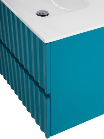 ELEGANT База под раковину подвесная с двумя выкатными ящиками, с LED подсветкой ручек. Бирюзовый Матовый, 570x469x550 AM-ELEGANT-600-2C-SO-TM-LED, артикул AM-ELEGANT-600-2C-SO-TM-LED