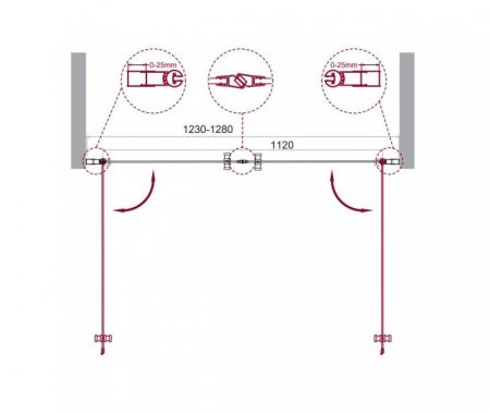 Душевая дверь BelBagno ETNA-B-2-200-C-Cr