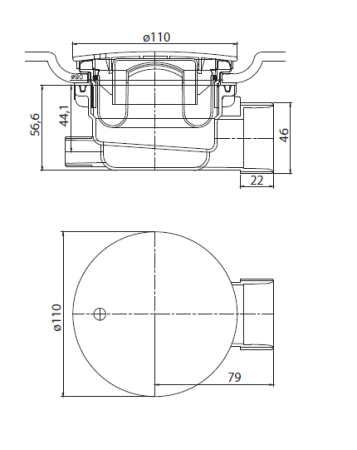 Сифон для душевого поддона CEZARES CZR-01-90, артикул TRAY-COVER-BR