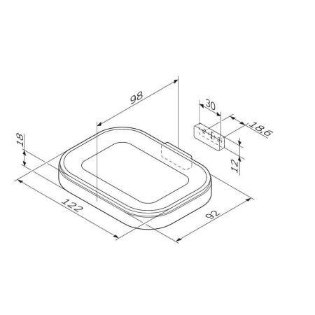 A8F34200 Func Стеклянная мыльница с настенным держателем, артикул A8F34200