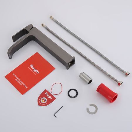 Смеситель для раковины высокий Raglo R02.15.09, графит