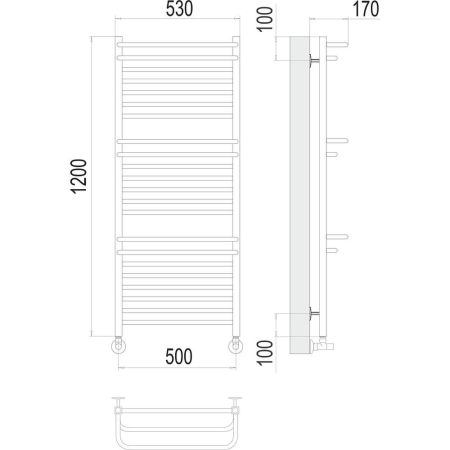 Полотенцесушитель водяной Terminus Орион П22 50х120, артикул 4670078529763