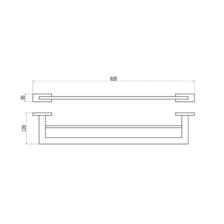 Полотенцедержатель BELZ B90409, вороненая сталь
