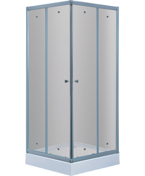 Душевой уголок Timo 100x100 TL-1102F профиль Хром стекло матовое