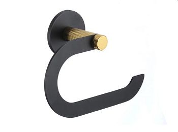 Держатель для туалетной бумаги Savol S-002152HB, черный/золото