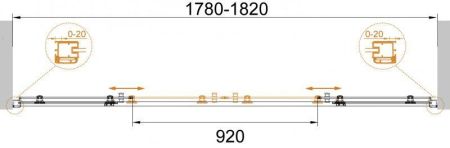 Душевая дверь в нишу CEZARES ANIMA BF-2, артикул ANIMA-W-BF-2-170-P-Cr