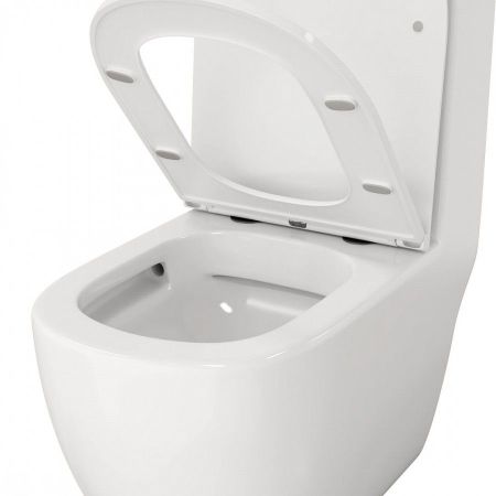 Унитаз напольный Maretti Elena безободковый с микролифтом, EA10MNBM18-844, белый, артикул EA10MNBM18-844