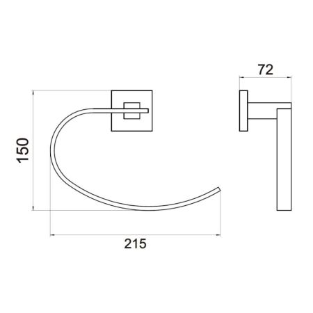 Полотенцедержатель Savol S-06563Q, графит, артикул S-06563Q