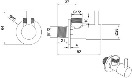 Запорный вентиль Allen Brau Priority 5.31026-BN никель браш, артикул 5.31026-BN