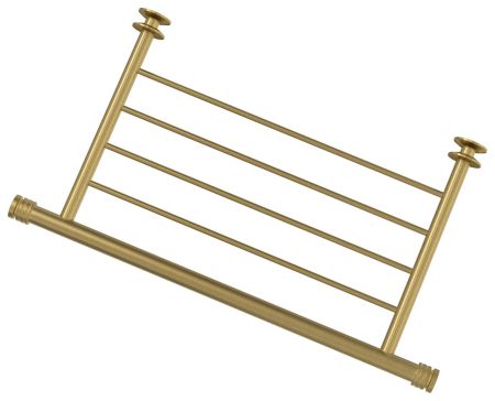 Полка, Сунержа, прямая 4П, ширина, мм-370, назначение-для водяных и электрических, материал-нержавеющая сталь, цвет-состаренная латунь, артикул 051-2012-4370