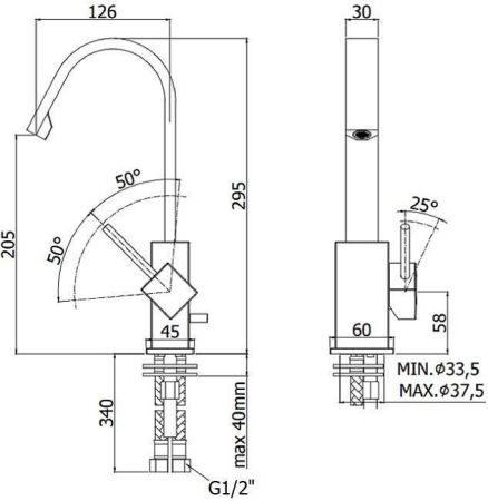Смеситель для раковины Paffoni Level LEA878CR, артикул LEA878CR