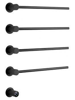 Полотенцесушитель электрический встраиваемый WONZON & WOGHAND MÜNCHEN, Черный матовый (WW-A354-MB)