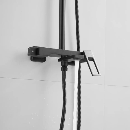 Душевая система Shevanik S6836H, черный