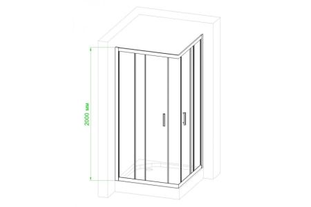 Душевой уголок Royal Bath RB HPD-C 105х105х200 (матовое), артикул RB105HPD-C