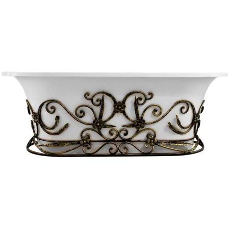 Ванна из искусственного камня Эстет Лион 174x80 Белая, артикул ФР-00000684