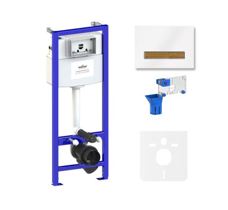 Комплект 5 в 1 инсталляции для подвесного унитаза Lavinia Boho Relfix 77010050, артикул 77010050