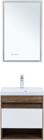 Тумба под раковину Aquanet Тренд 50 дуб рустикальный/белый сатин, артикул 00345116