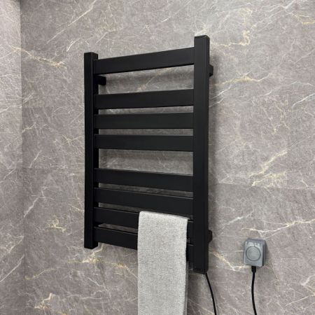 Полотенцесушитель электрический Fixsen HI-TECH 800х500 FX-7500B, черный, артикул FX-7500B