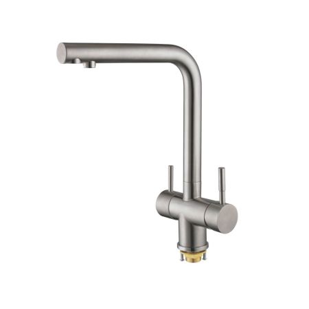 Смеситель для кухни с подключением фильтра Shevanik S468B, сатин, артикул S468B